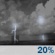Tuesday Night: A slight chance of showers and thunderstorms. Mostly cloudy, with a low around 69. Northwest wind 0 to 10 mph. Chance of precipitation is 20%. New rainfall amounts less than a tenth of an inch possible. Tuesday Night: Slight Chance Showers And Thunderstorms