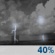 Monday Night: A slight chance of showers and thunderstorms before 8pm, then a chance of showers and thunderstorms between 8pm and 2am. Partly cloudy, with a low around 73. West wind around 5 mph. Chance of precipitation is 40%. New rainfall amounts less than a tenth of an inch possible. Monday Night: Slight Chance Showers And Thunderstorms then Chance Showers And Thunderstorms