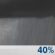Saturday Night: A chance of rain showers. Mostly cloudy, with a low around 54. Chance of precipitation is 40%. Saturday Night: Chance Rain Showers